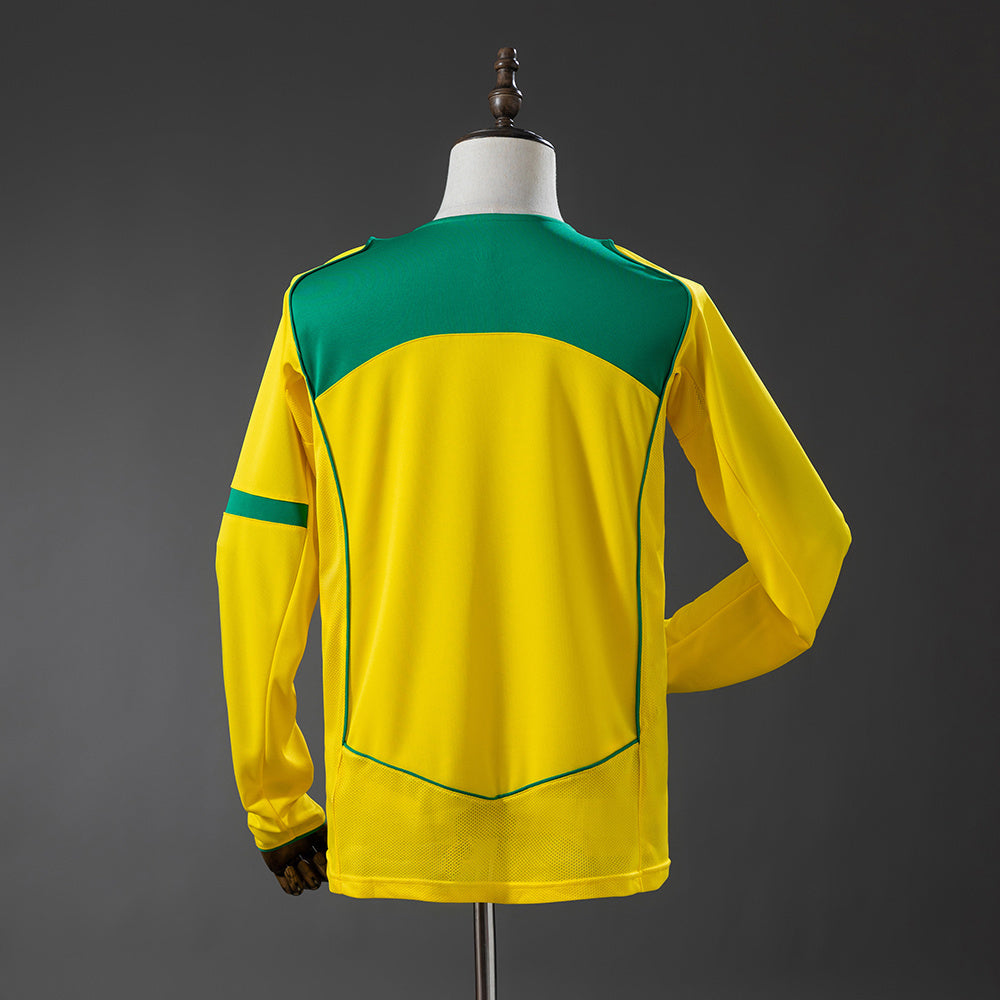 1º EQUIPACION BRASIL 2004 MANGA LARGA (RÉPLICA)