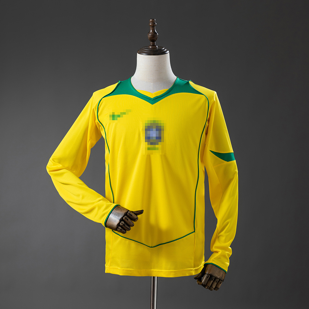 1º EQUIPACION BRASIL 2004 MANGA LARGA (RÉPLICA)