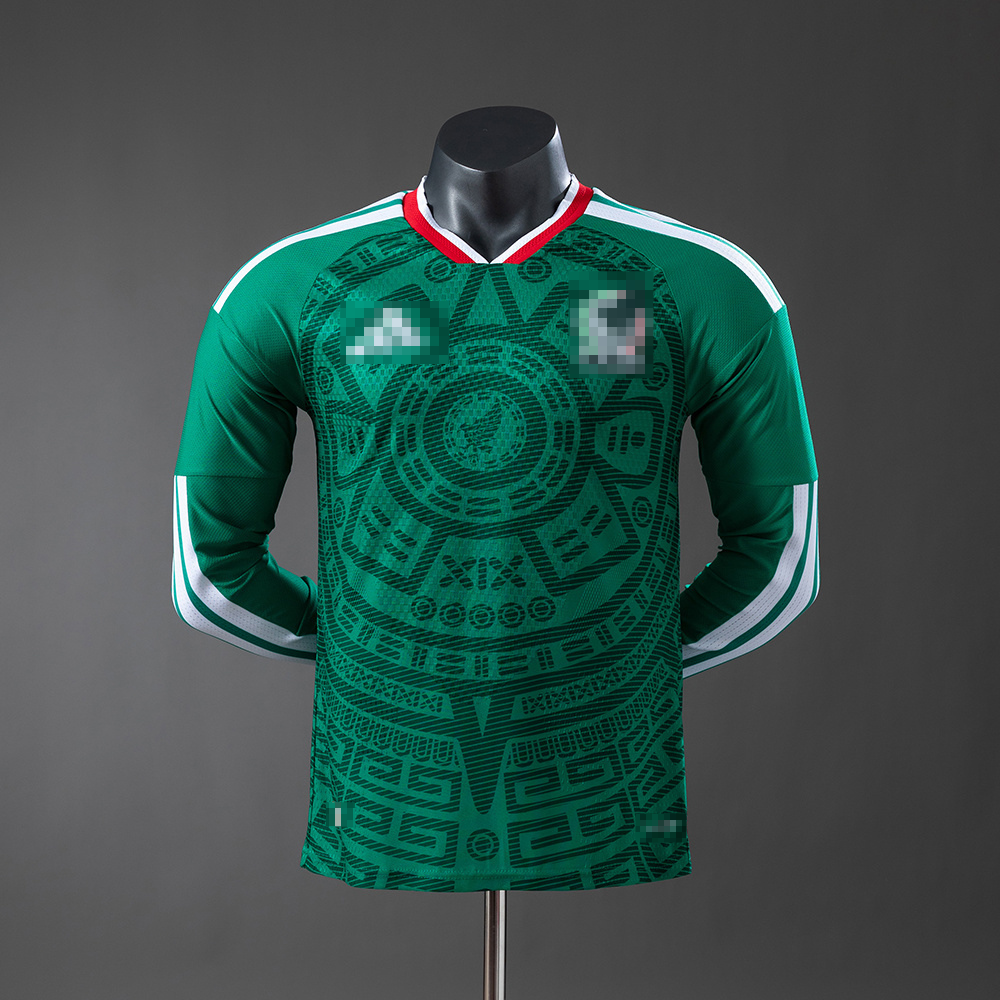 1ª EQUIPACIÓN MÉXICO MUNDIAL 2026 VERSIÓN JUGADOR MANGA LARGA (RÉPLICA)