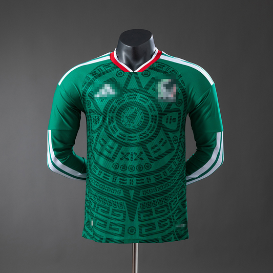 1ª EQUIPACIÓN MÉXICO MUNDIAL 2026 VERSIÓN JUGADOR MANGA LARGA (RÉPLICA)