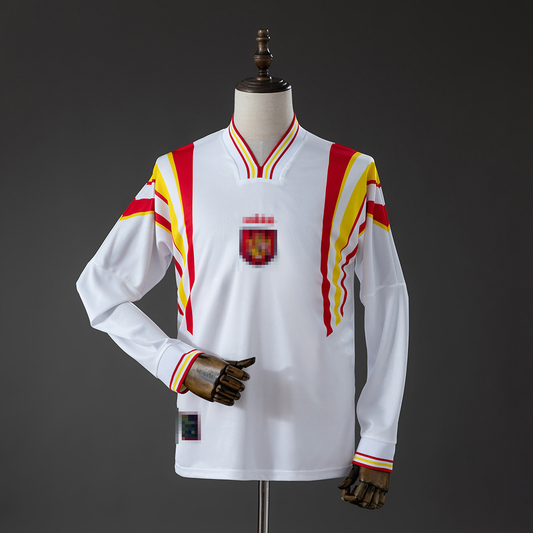 2ª EQUIPACION ESPAÑA 96 MANGA LARGA (RÉPLICA)